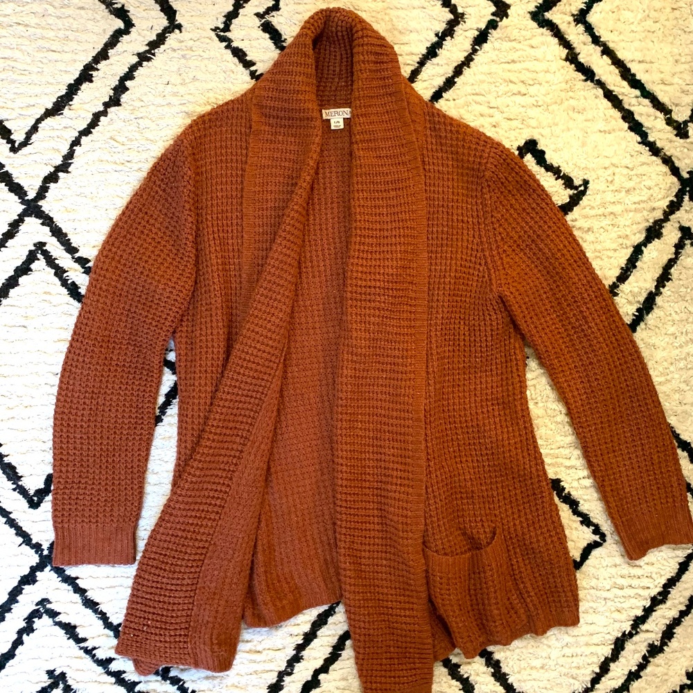 Rust Colored Cardigan